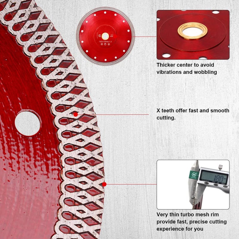 Casaverde Super Thin Diamond Porcelain Cutting Blade Tile Blade 7 for Cutting Porcelain Tiles Granite - Image 4
